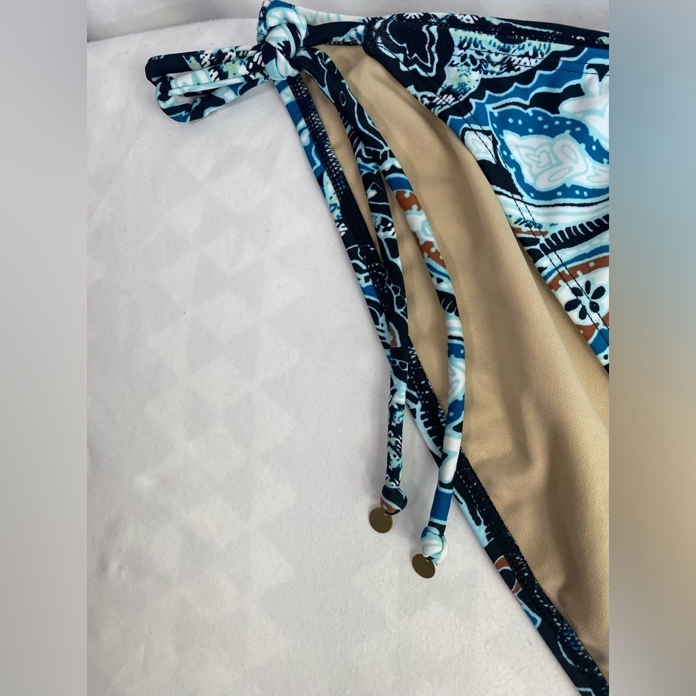 Swim By Cacique Blue Paisley Strapy Bikini Bottoms NWOT Size 24 SKU0832 - Picture 4 of 7